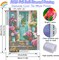 Garden Flowers Diamond Art Kits for Adults – DIY 5D Full Round Drill Flower Bed Gem Art Painting Kits for Beginners, Home Wall Decor, 12x16in